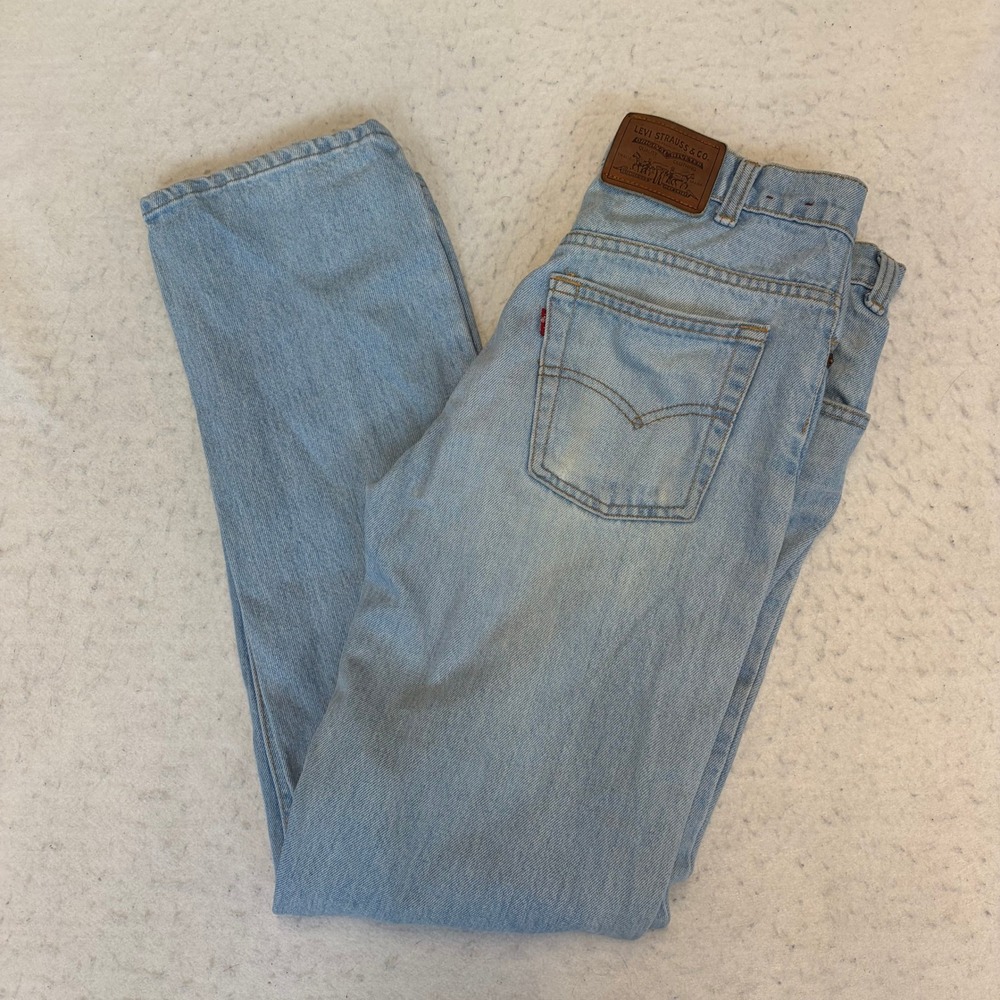 Levi's 505 Jeans Mens 30 Light Blue Denim Straight Leg Vintage 90s